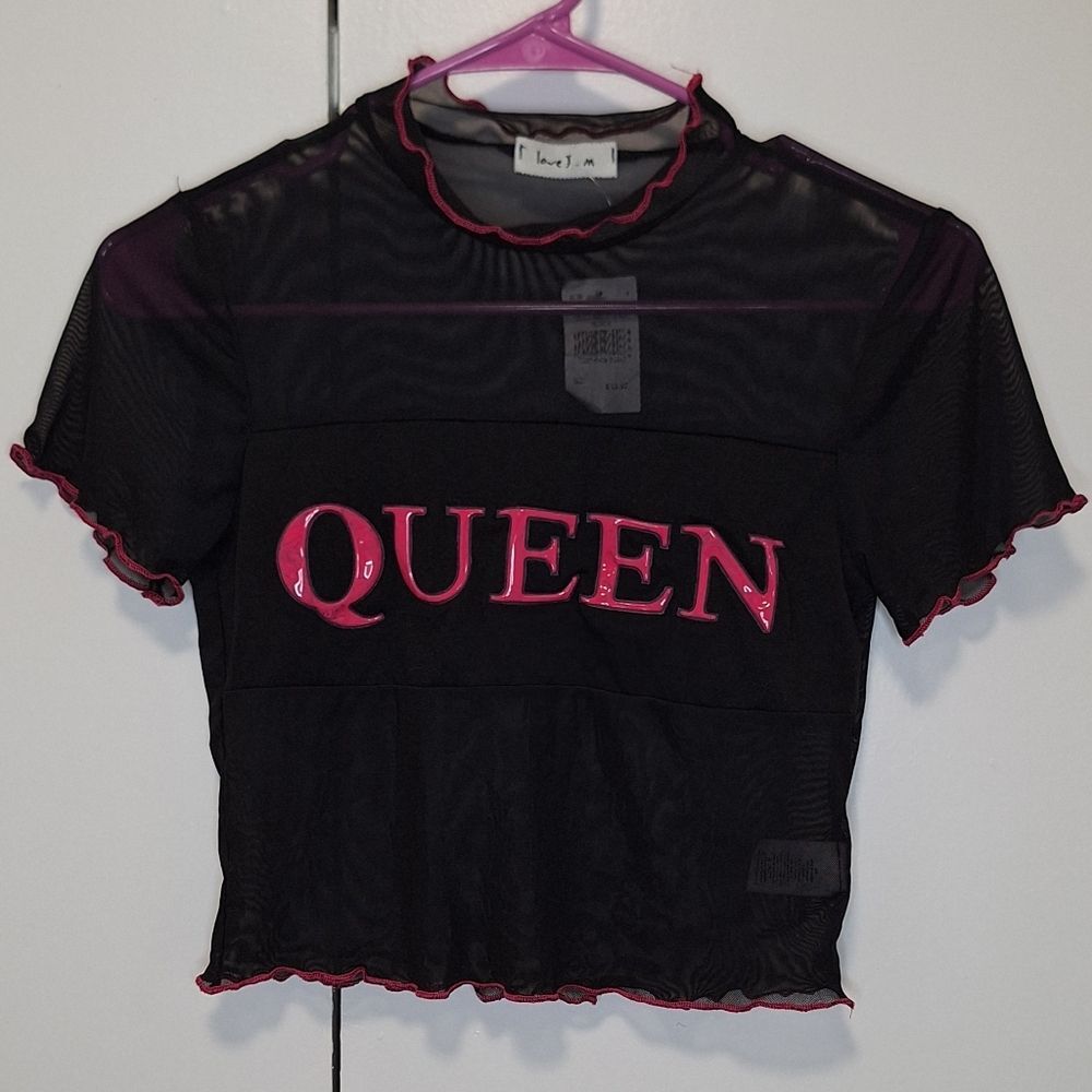 love J. Mesh Crop Top